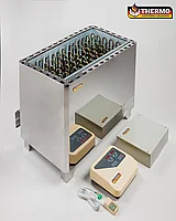 Электрокаменка для сауны THERMO CLASSIC-240, без пульта, напольная, нержавейка 24 кВт (380 Вт, 24-38 м3)