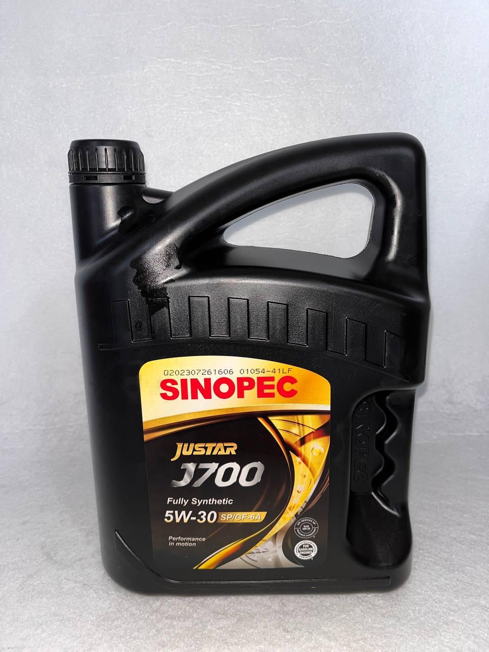 Синтетическое Sinopec Justar J700 5W-30 4 л