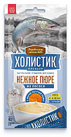 Деревенские лакомства Холистик Пюре Лосось с икрой летучей рыбы