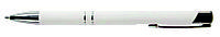 Ручка шариковая металлическая для нанесения логотипа (нажимная), Белый
