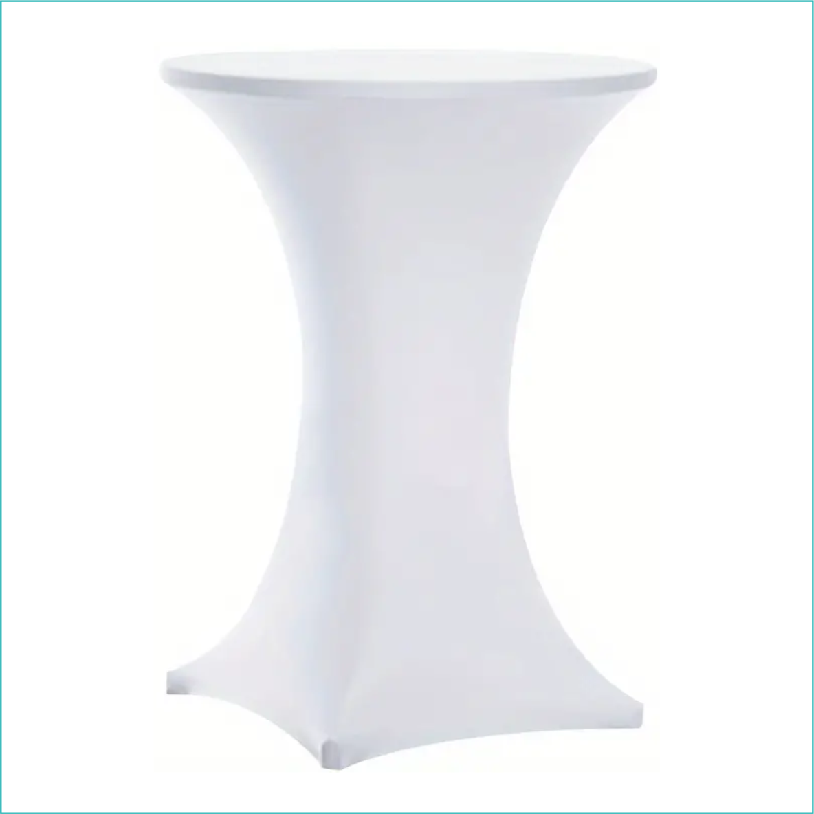 Текстильный чехол для барного стола (Полиэстер. Белый), фото 1