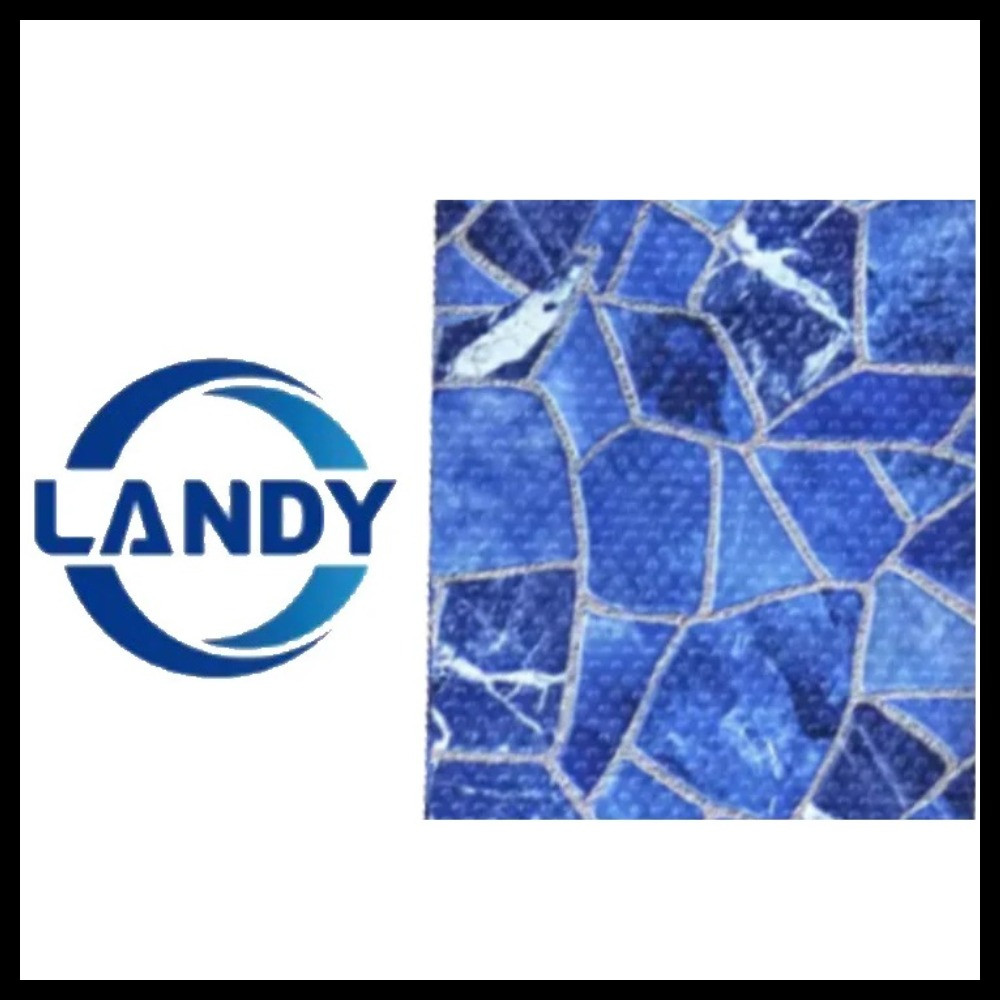 Пленка ПВХ Landy (Алькорплан) для бассейна (цвет - осколки антислип, ширина = 1,80 м, армированная)