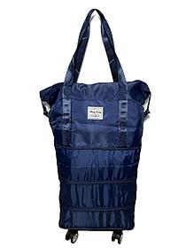 Сумка дорожная на колёсах, складная конструкция, четыре съёмных колеса, увеличение объёма в три раза.