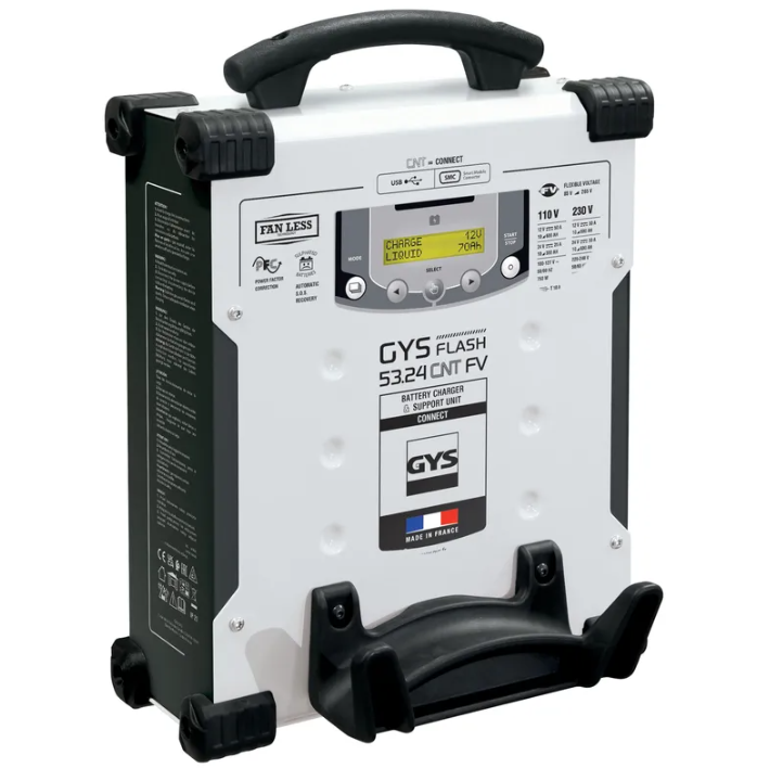 Зарядное устройство инвертерное 50 А , 24 В. GYSFLASH 53.24 CNT FV  (5.0m cables) 082540 (GYS)