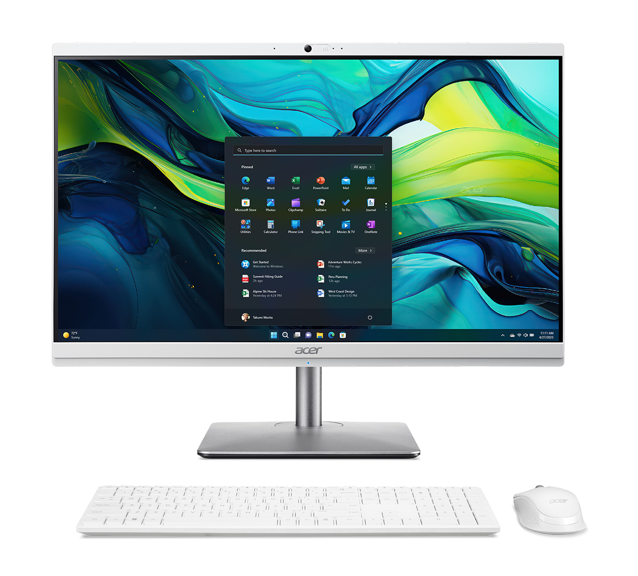 Моноблок Acer Aspire C24-195ES 23.8" Core Ultra 5-125U/16Gb/512Gb SSD/DOS (DQ.BM4MC.005)