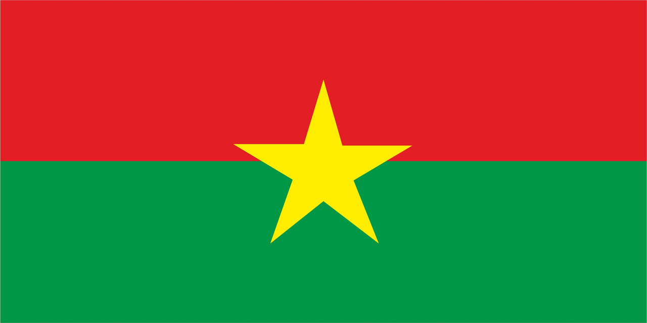 Флаг Буркина-Фасо размер 1 х 2 метра.