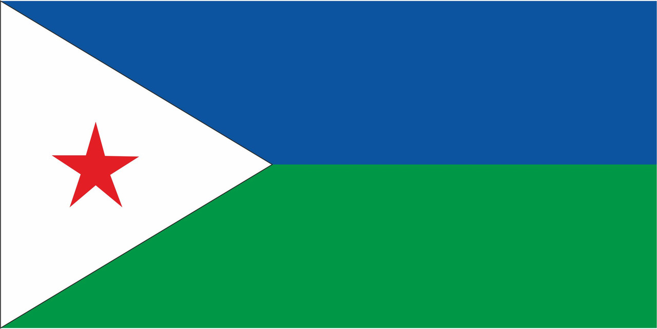Флаг Джибути размер 1 х 2 метра. - фото 1 - id-p15215323