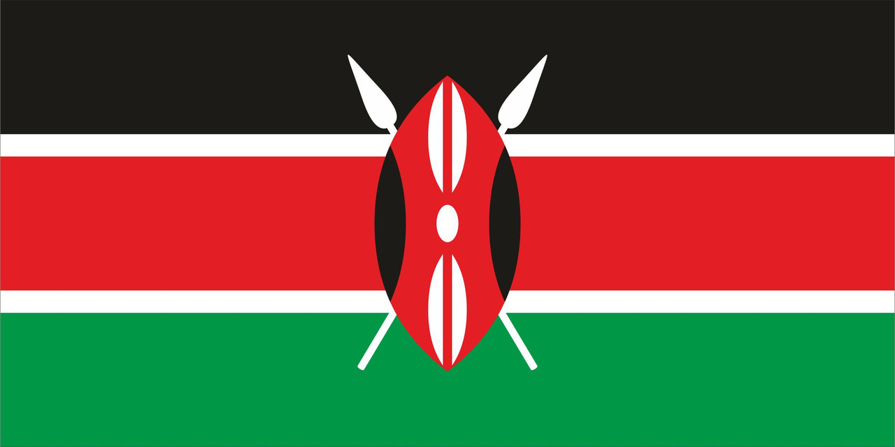 Флаг Кении размер 1 х 2 метра.