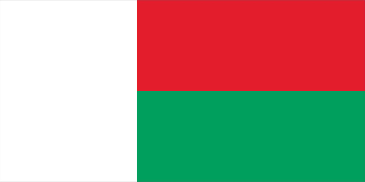 Флаг Мадагаскара размер 1 х 2 метра.