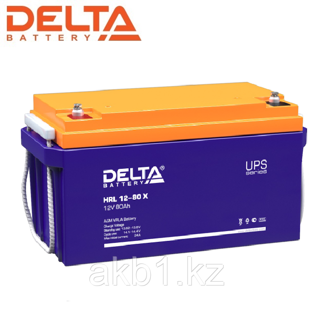 Аккумуляторная батарея Delta HRL 12-80 X (12V / 80 Ah | Длина, мм 350 | Ширина, мм 167 | Высота, мм 179)