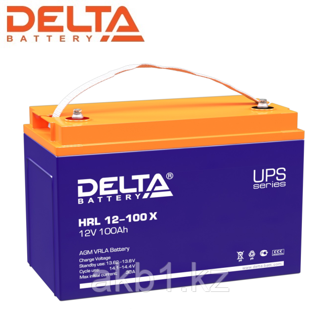 Аккумуляторная батарея Delta HRL 12-100 X (12V / 100 Ah | Длина, мм 330 | Ширина, мм 171 | Высота, мм 215)