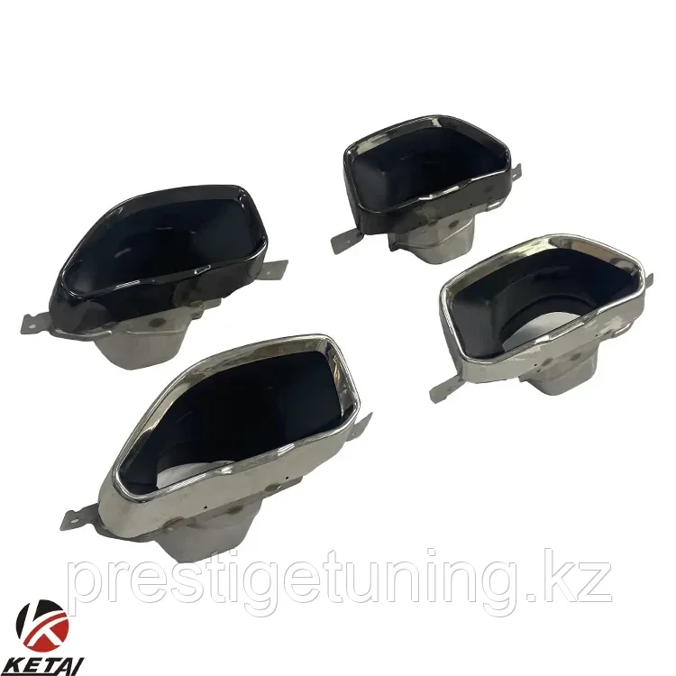 Насадки на глушители на BMW 3-серия (G20/28) 2018-21 дизайн 340i (Хром)