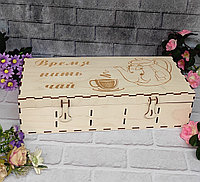 Коробка для чайных пакетиков и сладостей 32х14х8 см, дерево