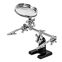 Зажим для пайки "Третья рука" с лупой// SPARTA