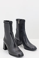 Ботильоны женские в Алматы, натуральная кожа черного цвета