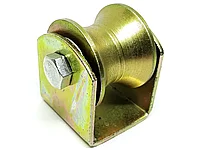 Ролик направляющий U-образный, широкий, стальной на кронштейне, 46мм (1.8")