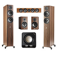 Комплект акустики 5.1 для домашнего кинотеатра Polk Audio Reserve Silver Орех