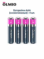 Элемент питания LR03 AAA Olmio Alkaline LR03 - 4 штуки в упаковке 42878