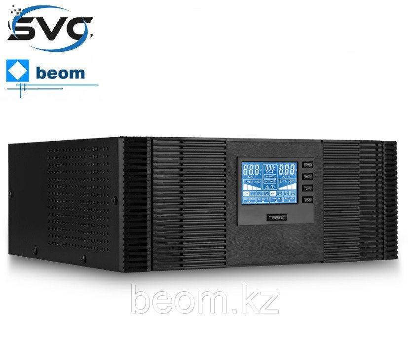 Инвертор SVC DI-1000-F-LCD ( 800Вт | Вход 12В и/или 220В, Выход 220В | Функция заряда батарей 15A | дисплей)