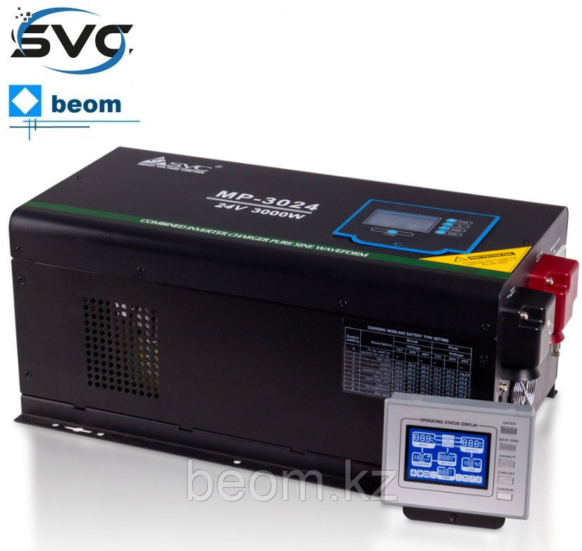 Инвертор SVC MP-3024 ( 3000 Вт | Вход 24В и/или 220В, Выход 220В | Функция заряда батарей)
