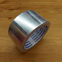 Алюминиевый скотч фольгированный 47мм. x 15м. Термостойкий для вентиляции. Лента металлизированная, серая.