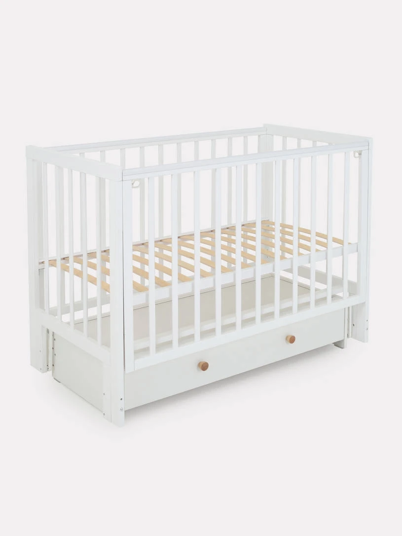 Детская кровать Rant Indy Box, Cloud White с маятником (арт 780), фото 1
