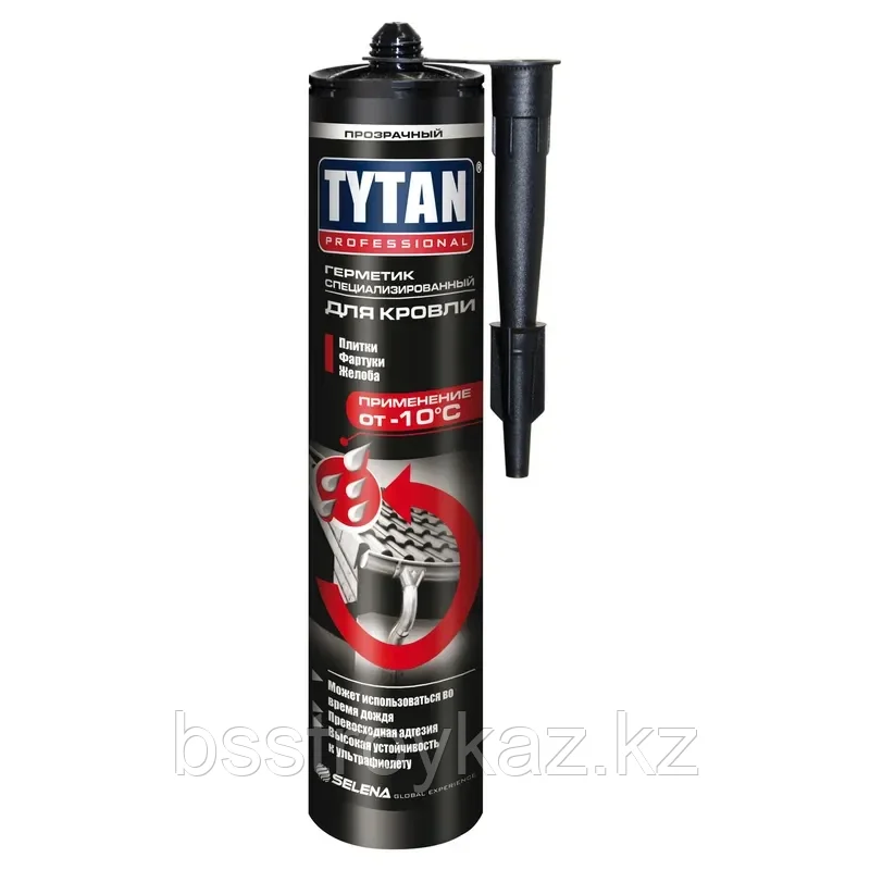 Герметик специализированный для кровли TYTAN PROFESSIONAL прозрачный 310мл 10044377, фото 1