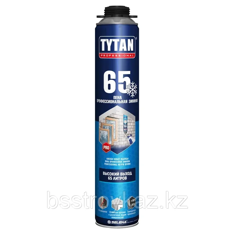 Кәсіби монтаж көбігі TYTAN PROFESSIONAL 65 қысқы, сары, 750 мл, фото 1