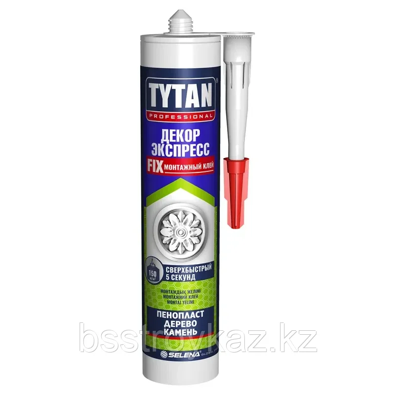 Клей монтажный TYTAN PROFESSIONAL ДЕКОР ЭКСПРЕСС белый 310мл, фото 1