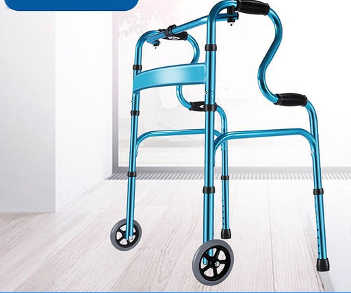 Ходунки для пожилых и инвалидов двухуровневые на колесиках, фото 1