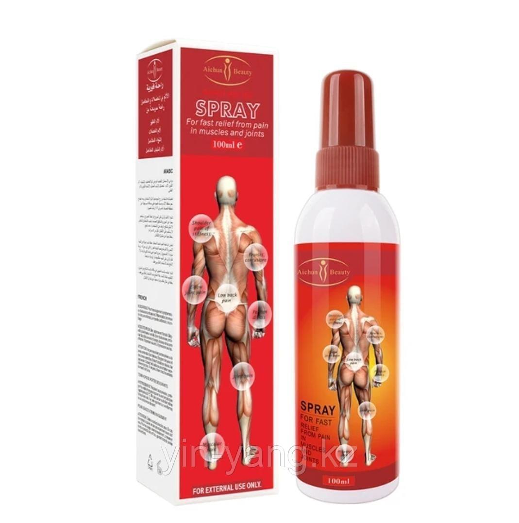 Массажный спрей «Pain Relief Spray» для быстрого облегчения и снятия боли в мышцах и суставах, 100 мл