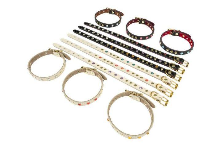 Ошейник кожаный Ч № 14 с подкладом украшенный АРТ009, фото 1