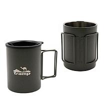 Термокружка 300мл Tramp со складными ручками и поилкой TRC-136.12 оливковый