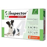 Капли на холку Inspector Quadro для собак 4 - 10 кг