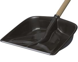 Лопата снеговая Альфа  с металлической планкой  без черенка 460*420  АП081