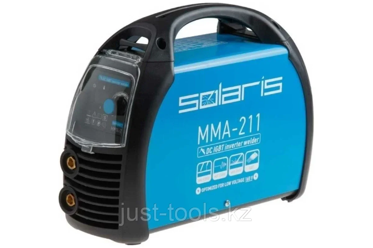 SOLARIS Инвертор сварочный SOLARIS MMA-211 (230В; 20-210 А; 70В; электроды диам. 1.6-4.0 мм; вес 3.9 кг)
