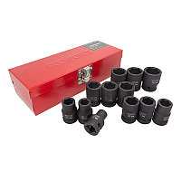 ROCKFORCE Набор головок ударных, 12 предметов, 1/2" 6гр.(10,12,13,14,15,16,17,18,19,21,22,24мм),в метал. кейсе