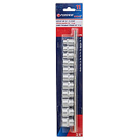 Forsage Набор головок 11 предметов 3/8" (12гр.)(8,10-19мм) на планке 9742 F-3111-9