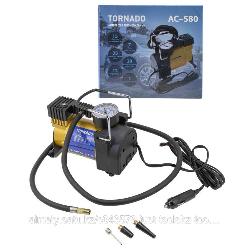 TORNADO Компрессор поршневой автомобильный "" 14A 12V .KING 33525       AC-580