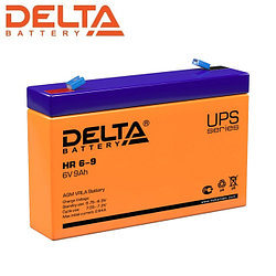 Аккумулятор Delta HR 6-9 (6V / 9 Ah | Длина, мм 151 | Ширина, мм 34 | Высота, мм 94 )