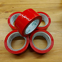 Красный Скотч "Scotch-Tape". Канцелярский. Упаковочная клейкая лента. 45мм x 100м. Липкая, цветная.