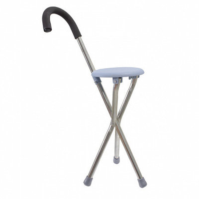 Трость TR61 (3-х опорная, c сиденьем) Без УПС, Голубой