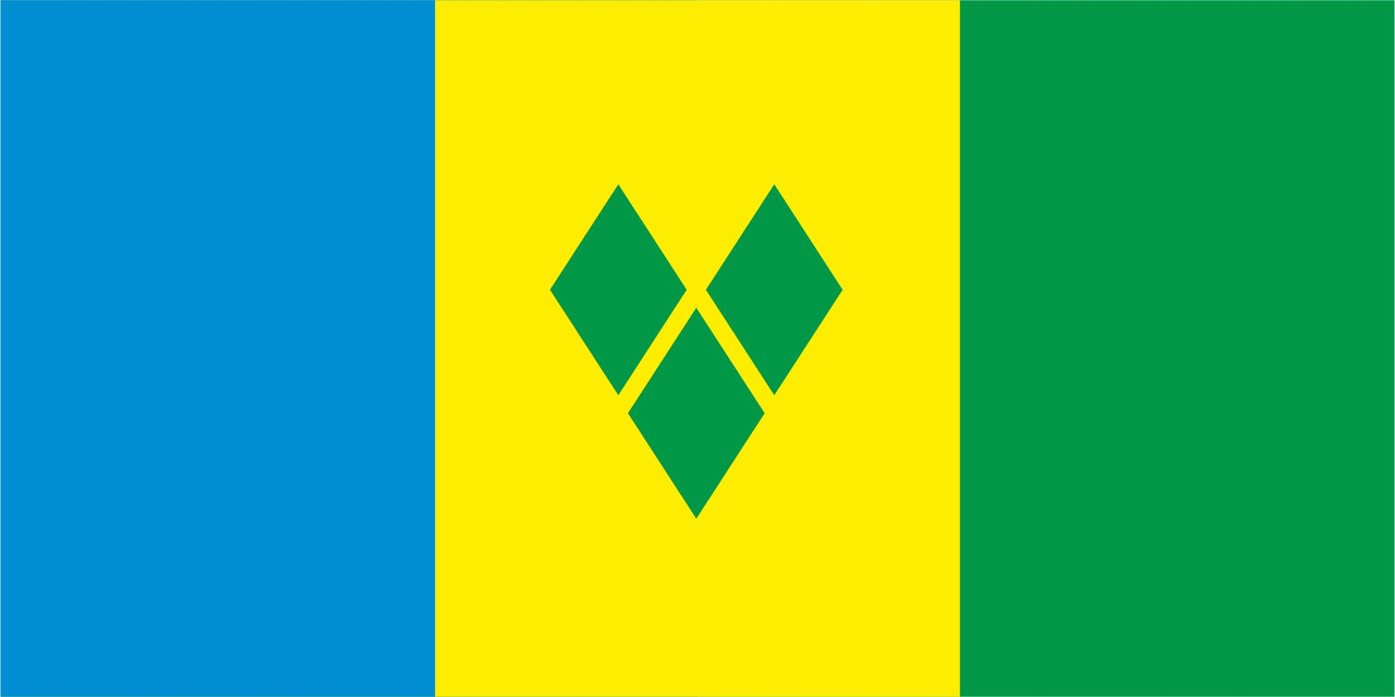 Флаг Сент-Винсента и Гренадин 1 х 2 метра. - фото 1 - id-p15220651