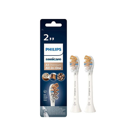 Стандартные насадки для звуковой зубной щетки Philips Sonicare Premium All-in-One HX9092/10 2шт, фото 3