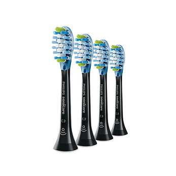 Стандартные насадки для звуковой зубной щетки Philips Sonicare Premium Plaque Defense HX9044/33 4шт, фото 2