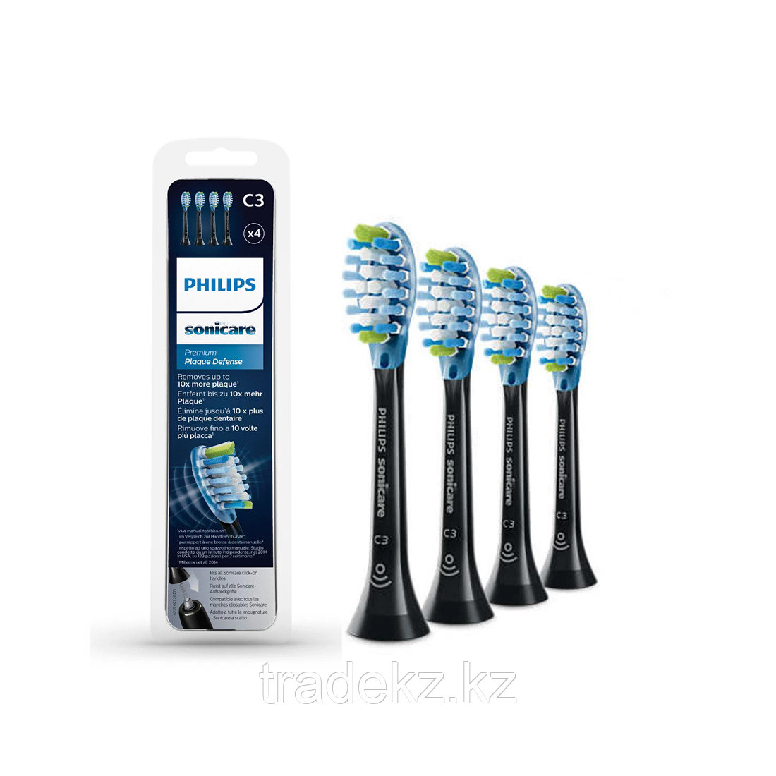Philips Sonicare Premium Plaque Defense дыбыс тіс щеткасына арналған стандартты қондырмалар HX9044/33 4дана