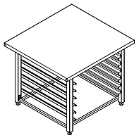 Подставка под пароконвектомат EKSI ППК 6/860/800/690, п