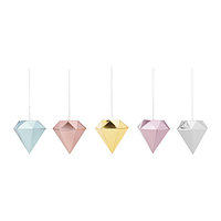 ВИНТЕР 2015 Украшение подвесное, в форме алмаза разные пастельные цвета  5 шт