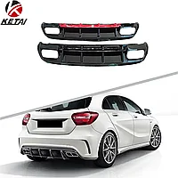 Диффузор заднего бампера на A-Class (W176) 2015-18 дизайн AMG A45