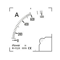 Шкала для амперметра iPower 600/5
